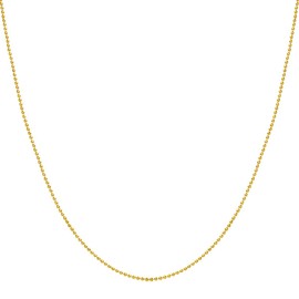 Happiness Boutique Women's Round Ball Chain, Round Stainless Steel Necklace, Elegant Necklace without Pendant, Fashionable Ball Chain, Waterproof Stainless Steel Chain in Gold, Rose Gold, Silver,