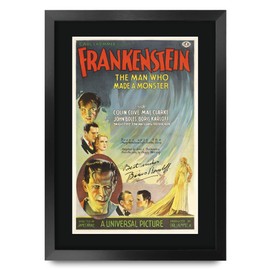 HWC Trading FR A3 Frankenstein 1931 Gifts Ducked Poster Signed Autograph Photo for Fans of Film Memorabilia - A3 Framed