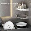 Shower Caddy Corner Rotate Wall Mount Easy Install Modern Plastic