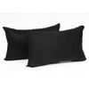 WOLTU Pillowcases Cotton Cushion Covers for Bedroom Sofa Pair Black