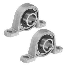 PATIKIL 2pcs 13/16"/20mm Bore Pillow Block Bearings Vertical Zinc Alloy Steel Mounting Flange Pillow Block Self Aligning Insert Bearing Ball Housing for Machinery Agriculture