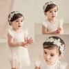 Diadema de Encaje Suave con Nudo de Lazo, 4 Pcs