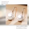Salanda Pearl Earrings for Women,Pearl Dangle Earrings 18K Gold Plated