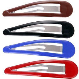 LONEEDY Pack of 10 Large Metal Stoving Varnish Hair Snap Clips,3.5 inch Long No-slip Hair Clips Barrettes For Women and Girls (Mixed color)