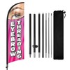Eyebrow Threading Swooper Flag, Eyebrow Threading Feather Flag Pole Kit