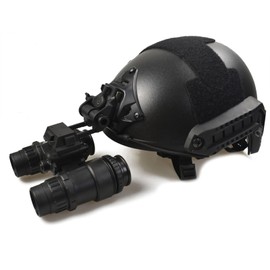 Airsoft Tactical PVS15 Night Vision Goggles Dummy Binoculars with Helmet Mount No Function NVG Model for Tactical Decoration and Props(Black)