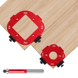 Packool Router Ecke Jig Vorlage, 2PCS Aluminiumlegierung Router Vorlagen Router Jigs Holzbearbeitung Router Werkzeuge für Tischler