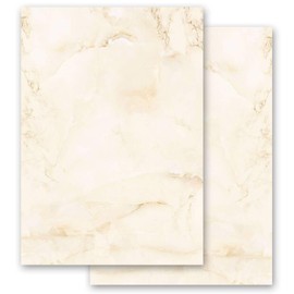 Writing Paper Marble & Structure Marble Beige – DIN A4 Format 50 Sheets Paper-Media