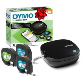 DYMO LetraTag 200B Bluetooth Compact Label Maker, Value Pack, Wireless Connection to iOS and Android, Includes 3 Assorted Label Tapes