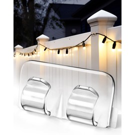 Hooks for Outdoor String Lights Clips: 26Pcs Heavy Duty Light Hook with Waterproof Adhesive Strips - Outside Clear Cord Holders for Hanging Christmas Lighting - Outdoors Sticky Clip | Hetyue