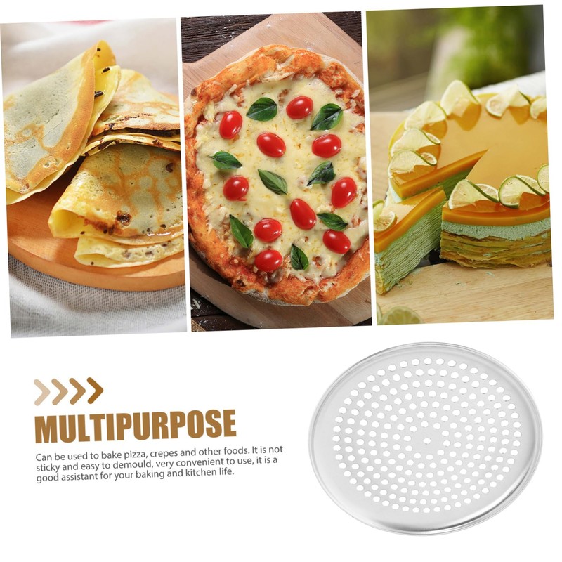 SHINEOFI Perforated Pizza Baking Tray Multi Functional Household Pizza Pan