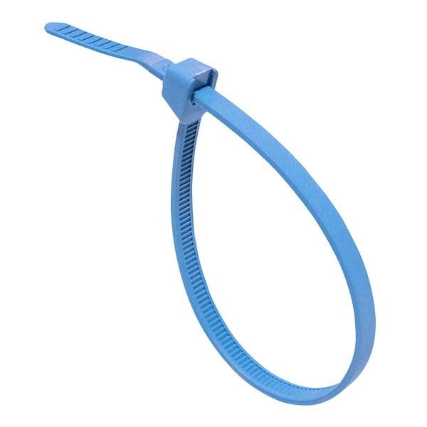 Panduit PLT1M-C86A Metal Detection Compatible Cable Ties (Antibacterial and Mildew-resistant Type), Nylon 6.6, Width 0.1 inches (2.5 mm), Length 3.9 inches (99 mm), Pack of 100