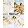 YOUBET 50Pcs Gold Plastic Spoons - Heavy Duty Plastic Spoons