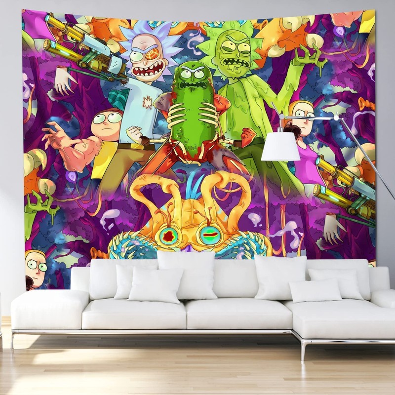 FENDROM Funny Trippy Cartoon Tapestry Wall Hanging Tapestries Aesthetic Wall