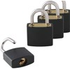 VIP Home Essentials 3 Pc Metal Padlock Solid Brass Luggage,