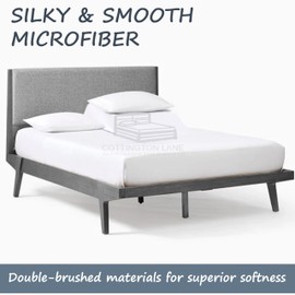 Split Head Flex King Size Fitted Sheet-Premium Hotel Quality 1-Piece Fitted Sheet-Adjustable Bed Fitted Sheets-15 Inch Deep Pocket Fitted Sheet-White Bottom Sheet-Ultra-Soft Microfiber Fitted Sheet