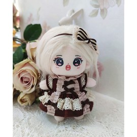 niannyyhouse 3.9 inches (10 cm) Plush Clothes Coffee Lace Dress Cotton Doll Clothes Dress