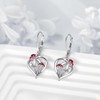 VONALA Mushroom Earrings 925 Sterling Silver Heart Leverback Earrings Cute