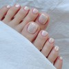 Press on Toenails Short Square Fake Toenails Solid Color Toe