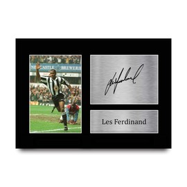 HWC Trading A4 Les Ferdinand Newcastle Utd Gifts Printed Signed Autograph Picture for Fans and Supporters - A4