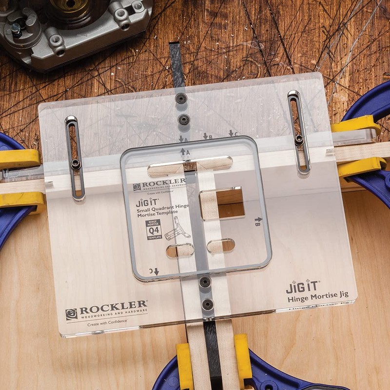 Rockler Q4 Small Quadrant Hinge Mortise Template - Router Jig