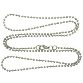 30 Inch Stainless Steel 2.4mm Ball Chain with Lobster Claw Jewelry Necklace