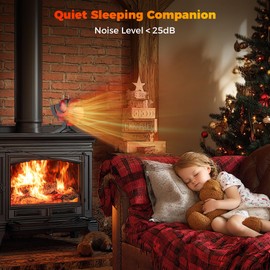 Wood Stove Fan for Buddy Heater: Heat Powered Fireplace Fan Thermoelectric Thermal Fan with Slot & Spring Fixed on Propane Heater - Quiet, Efficient Heat Circulation, Camping/Picnics/Indoor Use