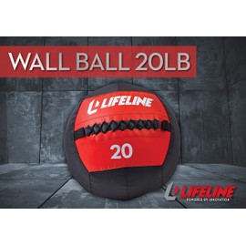 Lifeline Fitness Wall Ball - Multiple Weights Available - Weighted Ball for Core Strength, Coordination, Stability, Cardio, Plyometrics - CrossFit Home Exercise Equipment for Full Body Workout