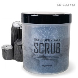 Esthesophy Scrub Salt Soap Charcoal 1000g Sauna Salt Beauty Salt / 에스테소피 스크럽 솔트 솝 차콜 숯 1000g 사우나소금 미용소금