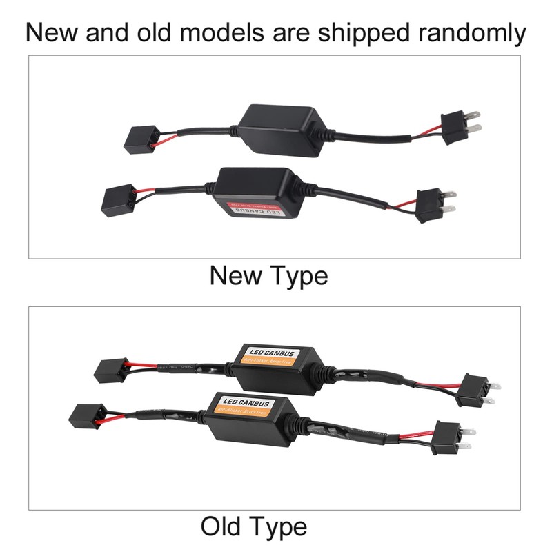 2Pcs LED Canbus Headlight Decoder Device PVC Material Anti-Flicker Resistors