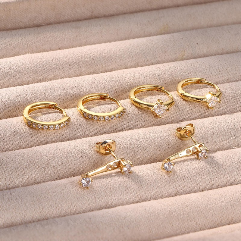 MILACOLATO 3 Pairs Sterling Silver Earrings for Women, Dainty 14K