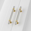 homdiy 10 Pack Brushed Nickel and Brass Cabinet Handles 5