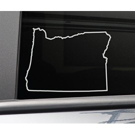 Oregon Vinyl Decal Laptop Car Truck Bumper Window Sticker, 6" x 4.5", Gray
