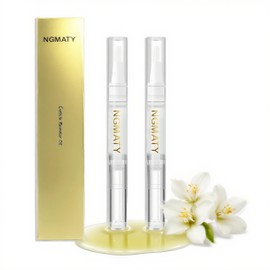 NGMATY 2PCS Natural Cuticle Oil Pen, Finger Edge Manicure Nourishing Pen, Multiple Flavor Cuticle Revitalizer Oil Pen, Nail Strengthener And Growth For Damaged Skin Thin Nail (Jasmine)
