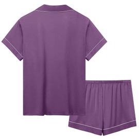 Amorbella Womens Two 2 Pieces Sleepwear Loungewear Sleeping Set Lounge Sleep Wear(Purple,XXL)