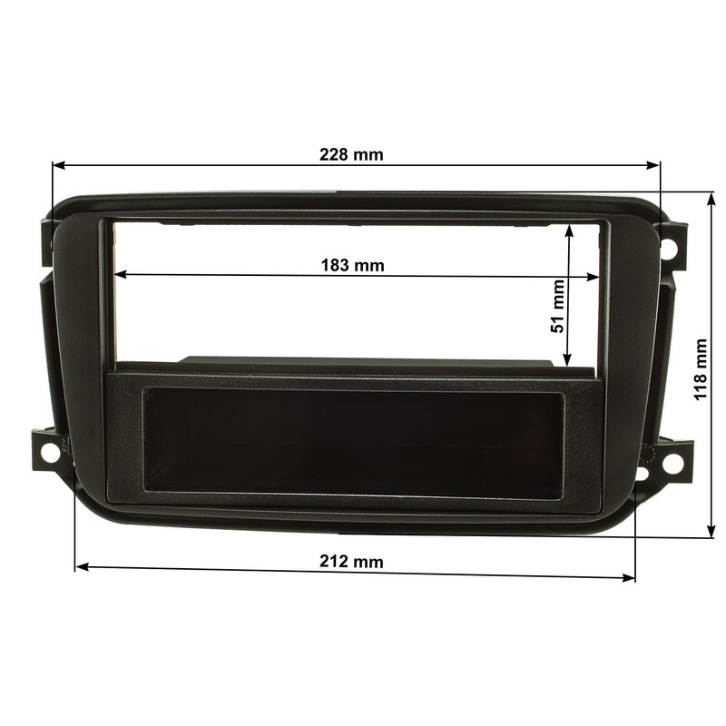 tomzz Audio 2451-036 Radio Faceplate Compatible with Smart Fortwo 451