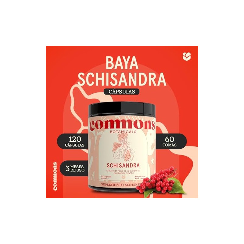 Hongos Adaptógenos Hongo Baya Schisandra 120 Cápsulas Suplemento Natural Más