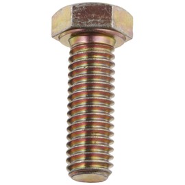 Steel Hex Bolt, Grade 5, Zinc Yellow-Chromate Plated Finish, Hex Head, External Hex Drive, Meets ASME B18.2.1, 2-3/4" Length, Partially Threaded, 1/4"-20 UNC Threads, Imported (Pack of 100)