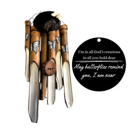 Loss of Mother Gift After Loss-Memorial Wind Chime Gifts After The Loss of a Mother, Daughter or Loved One. Butterflies Bamboo Sympathy Gifts Remembering a Loved One Wind Chime Bereavment Gift