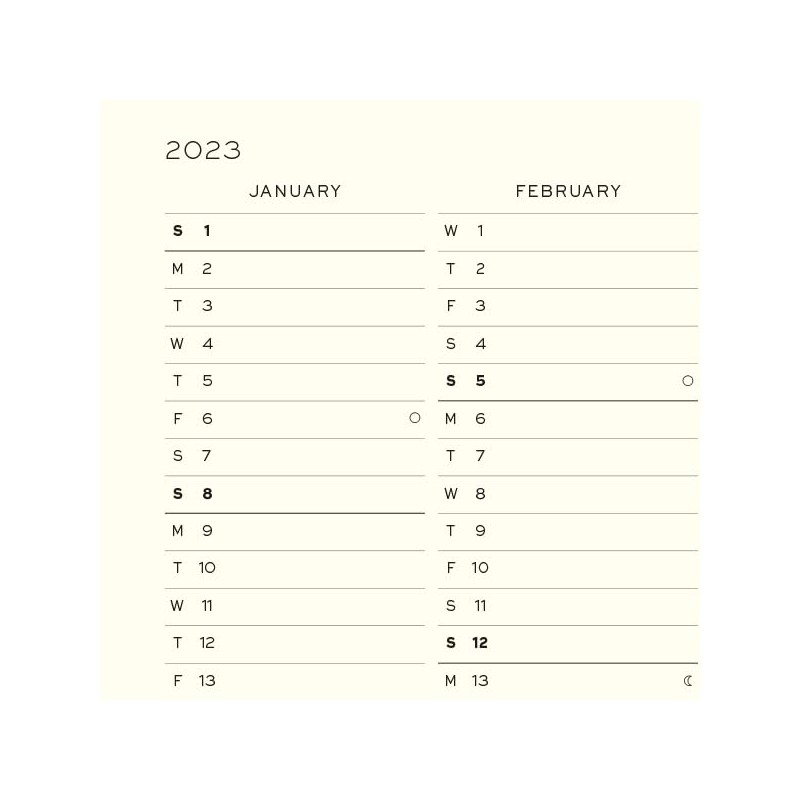 LEUCHTTURM1917 365957 Weekly Planner Pocket (A6) 2023, 12 Months, Navy,