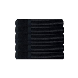 6 Pack Black Salon Towels 19”x39” – 460 GSM Ultra Soft & Quick Dry Towel for Bathroom – Highly Absorbent 100% Cotton Hotel Towels for Bathroom Luxury - Perfect for Spa, Bathrooms & Daily Comfort