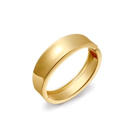 Joya Love Gold Bangle Bracelets For Women Twisted Statement Thick Gold Plated Bangle Irregular Shaped Elegant Bracelet For Women (Gold-width)