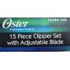 Oster Professional 15 piece Clipper Set with Adjustable Blade, #76284-160