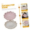 iplusmile 2pcs Flower Shape Ceramic Jewelry Tray Elegant Ring Display