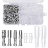 YIXISI 200 pieces 3.9 mm round connector kit, silver