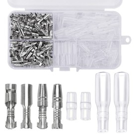 YIXISI 200 pieces 3.9 mm round connector kit, silver