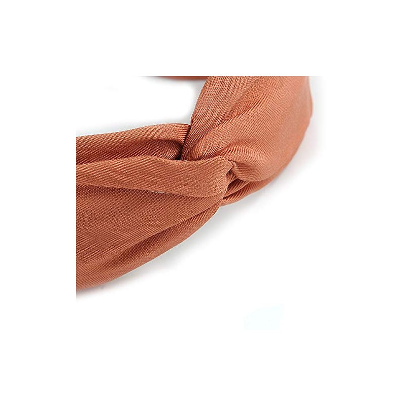 Tan Sateen Fabric Wide Chunky Flex HeadBand/Head Band