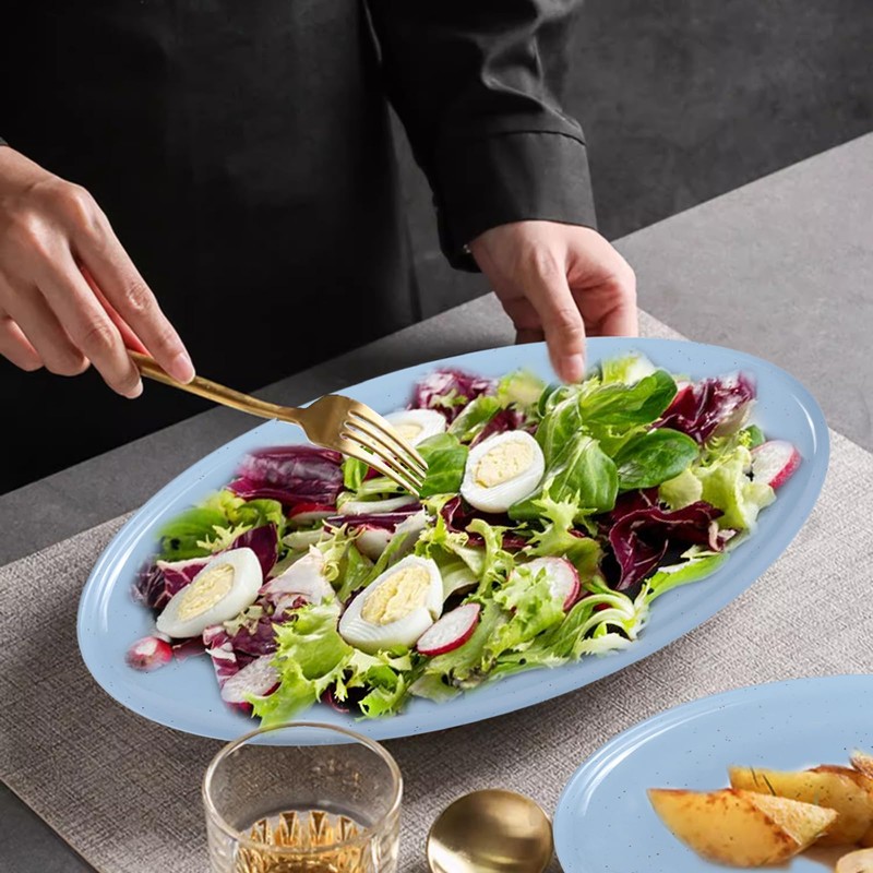 Webbylee ‌16" Melamine Oval Platter - Lightweight Durable Serving Tray