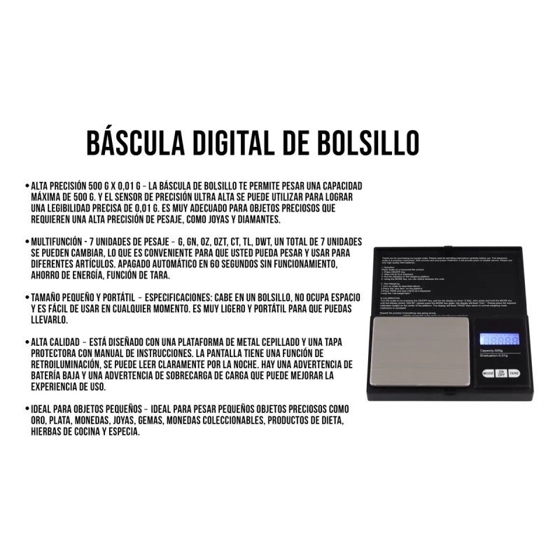 Control Expert Bascula Digital Gramera 0.01gr 500gr Gramos Quimica Joyeria