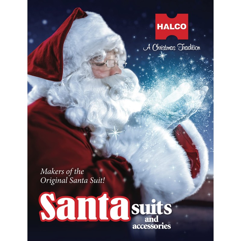 Halco Santa Belly Stuffer Fat Suit Vest Claus Washable Satin